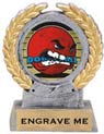 4.25 inch Insert Holder Wreath Framed Color Resin Trophy