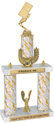 Trophy: 2-Post w/ Wreath Riser & Trim