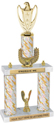 Trophy: 2-Post w/ Wreath Riser & Trim