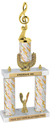 Trophy: 2-Post w/ Wreath Riser & Trim