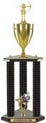 Trophy: Wood 3-Post w/ Insert