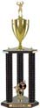 Trophy: Wood 3-Post w/ Insert