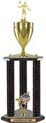 Trophy: Wood 3-Post w/ Insert
