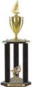 Trophy: Wood 3-Post w/ Insert