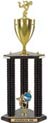 Trophy: Wood 3-Post w/ Insert