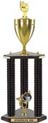 Trophy: Wood 3-Post w/ Insert