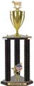 Trophy: Wood 3-Post w/ Insert