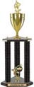 Trophy: Wood 3-Post w/ Insert