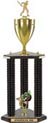 Trophy: Wood 3-Post w/ Insert