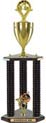 Trophy: Wood 3-Post w/ Insert