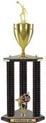 Trophy: Wood 3-Post w/ Insert