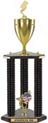 Trophy: Wood 3-Post w/ Insert