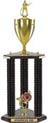 Trophy: Wood 3-Post w/ Insert