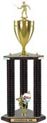 Trophy: Wood 3-Post w/ Insert