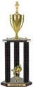 Trophy: Wood 3-Post w/ Insert