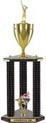 Trophy: Wood 3-Post w/ Insert