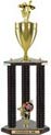 Trophy: Wood 3-Post w/ Insert