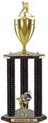 Trophy: Wood 3-Post w/ Insert