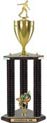 Trophy: Wood 3-Post w/ Insert
