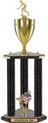 Trophy: Wood 3-Post w/ Insert