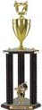 Trophy: Wood 3-Post w/ Insert