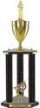 Trophy: Wood 3-Post w/ Insert