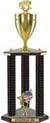 Trophy: Wood 3-Post w/ Insert