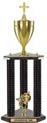 Trophy: Wood 3-Post w/ Insert