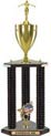 Trophy: Wood 3-Post w/ Insert