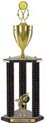 Trophy: Wood 3-Post w/ Insert