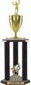 Trophy: Wood 3-Post w/ Insert