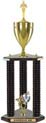 Trophy: Wood 3-Post w/ Insert