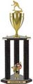 Trophy: Wood 3-Post w/ Insert