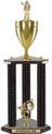 Trophy: Wood 3-Post w/ Insert