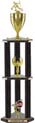 Trophy: Wood 3-Post w/ Insert