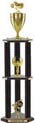 Trophy: Wood 3-Post w/ Insert