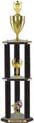 Trophy: Wood 3-Post w/ Insert