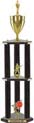 Trophy: Wood 3-Post w/ Insert