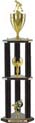 Trophy: Wood 3-Post w/ Insert
