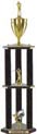 Trophy: Wood 3-Post w/ Insert