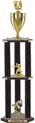 Trophy: Wood 3-Post w/ Insert