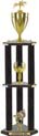 Trophy: Wood 3-Post w/ Insert