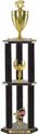 Trophy: Wood 3-Post w/ Insert