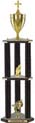 Trophy: Wood 3-Post w/ Insert