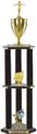 Trophy: Wood 3-Post w/ Insert