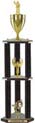 Trophy: Wood 3-Post w/ Insert