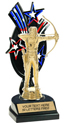 8 inch Triple Star Backdrop Trophy [red-white-blue]