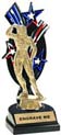8 inch Triple Star Backdrop Trophy [red-white-blue]