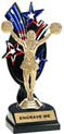 8 inch Triple Star Backdrop Trophy [red-white-blue]
