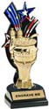 8 inch Triple Star Backdrop Trophy [red-white-blue]